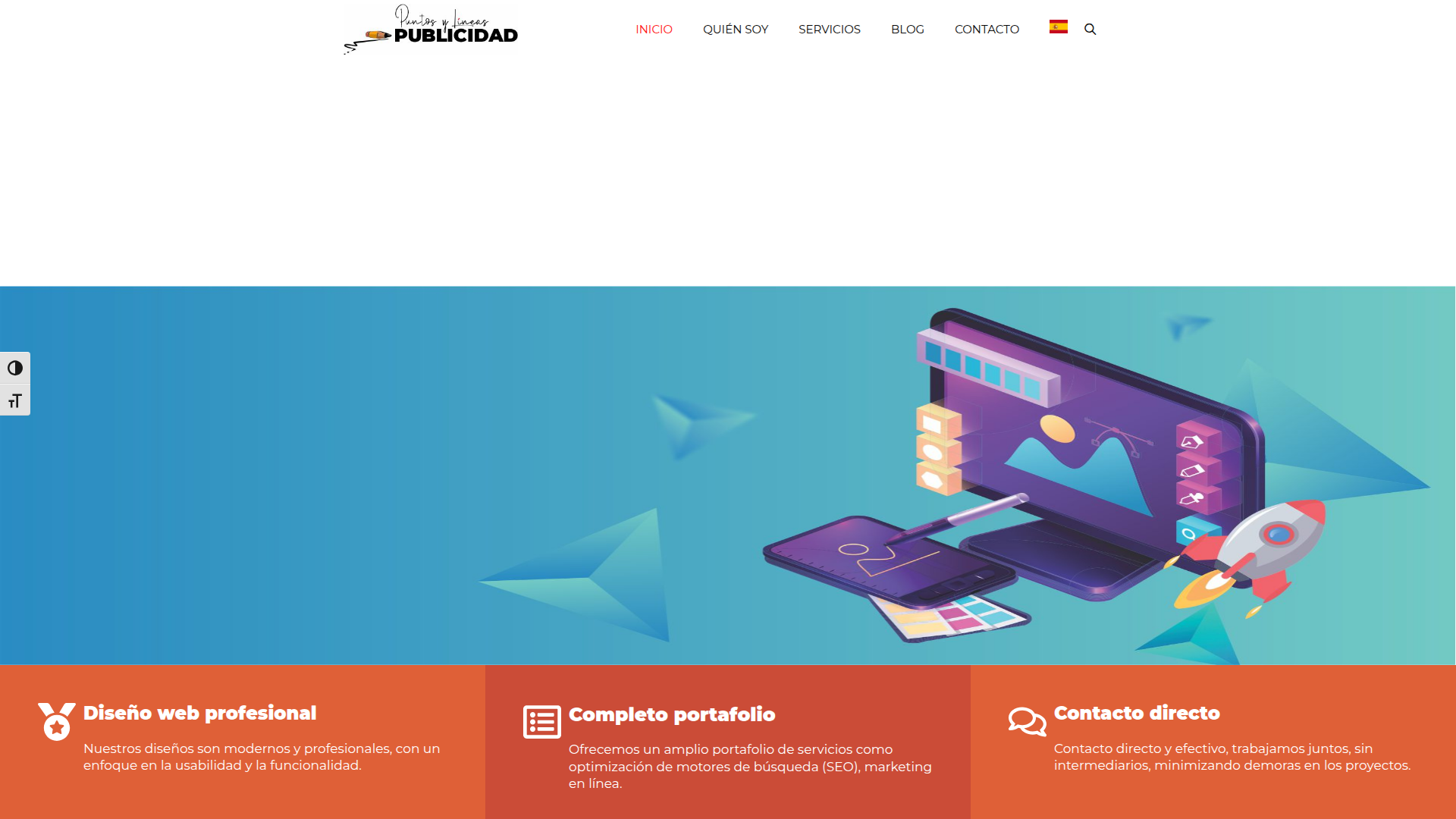 PL Publicidad website screenshot